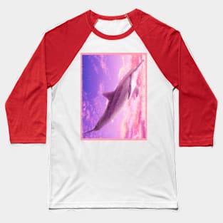 Dolphin in the sky painting Baseball T-Shirt